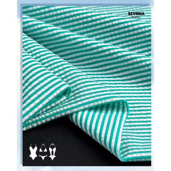 54%Recycled Polyester + 38%Nylon + 8%Spandex Recycled Swimwear Fabric for Beach, Pool