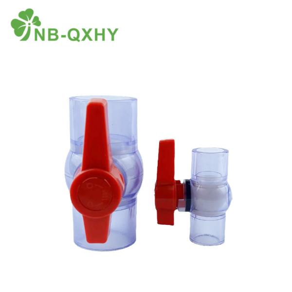 Water System PVC UPVC Pipe Fitting Clear Ball Valve Transparent Samples US 0/Piece