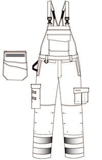 Брюки Bib людей одежды 350gsm защиты от дуги IEC61482
