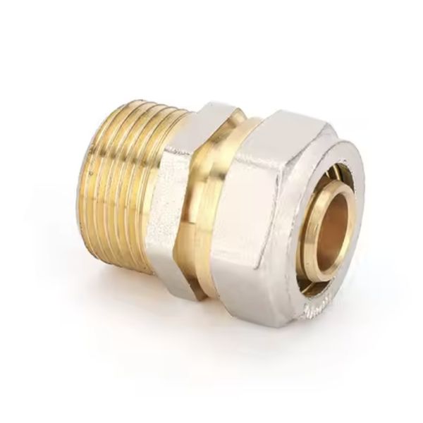 Pressure Chrome Plated Brass Female PEX Compression Fitting 16-32MM PEX Fittings Brass Male Socket PEX Fitting