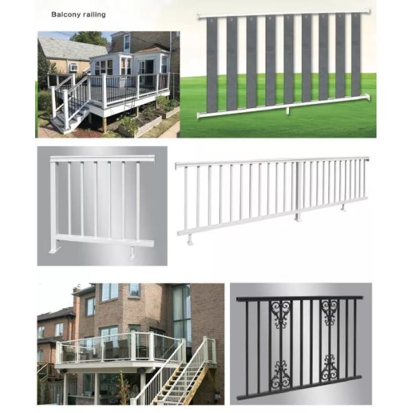 Подгонянный поручень лестницы дизайнов алюминиевых стеклянных перил балкона на открытом воздухе