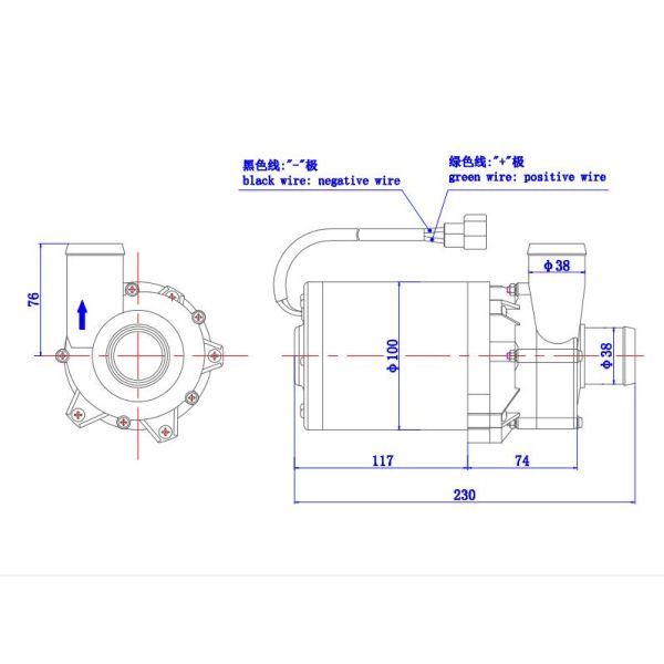 Bus/Truck Air Conditioner Parts Vehicle Water Pump YZD80238 24v Dc Water Pump