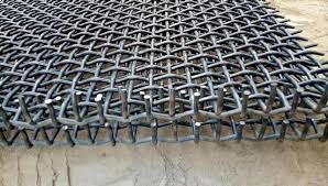 Stone Crusher Vibrating Screen Wire Mesh , Hooked Crimped Mine Sieving Mesh