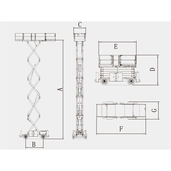 18m Super plus haut élévateur à ciseaux électrique Super forte plateformes de travail aérien