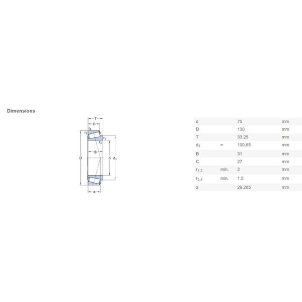 HR32215J Pressed Steel Taper Roller Bearing 75×130×33.25mm For Gears And Drives
