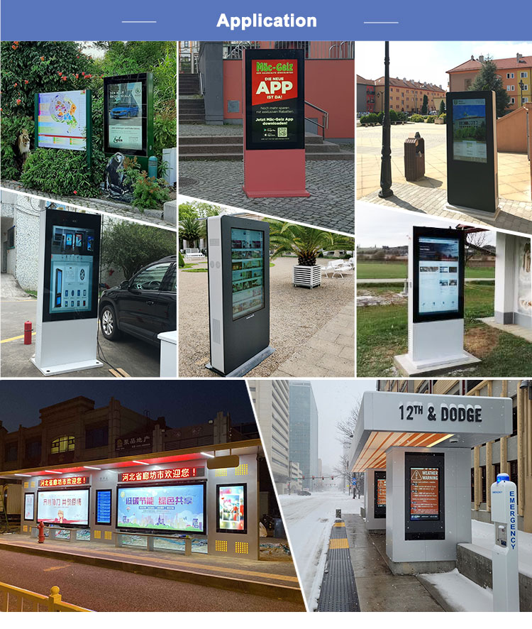 Signage LCD цифров стойки пола на открытом воздухе
