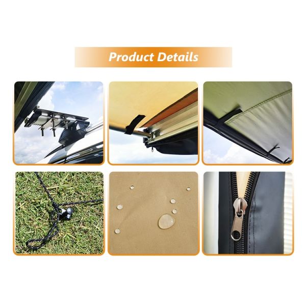 270-Degree Freestanding Awning Premier Design Made in with LED and Aluminium Shell