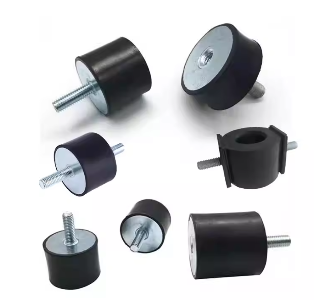 High Vibration Dampening Rubber Shock Mounts Black Rubber Components for Industrial Machinery and Equipment Applications