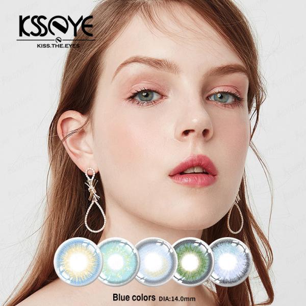 KSSEYE Non Prescription Monthly Ocean Blue Contact Lenses 0 Power 14mm