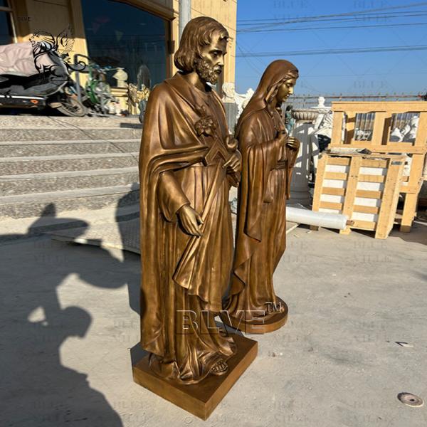 Virgin Mary Bronze Sculpture Statue Life Size Religious Brass Copper Marie Metal Casting Church Home Decor