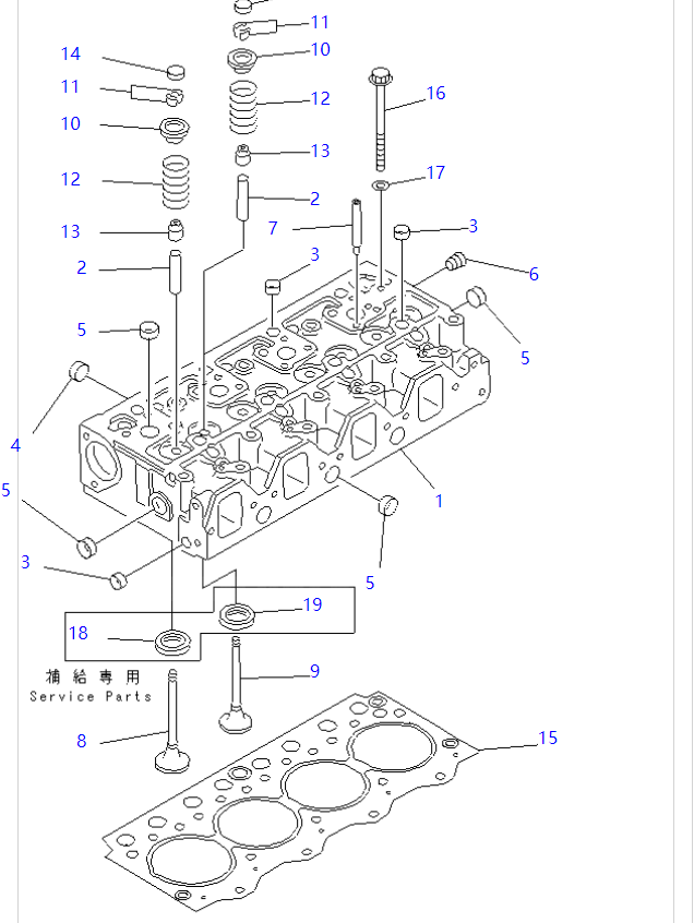 6204-41-4510 6204414510 Apoyo al muelle del asiento para excavadoras KOMATSU PC118MR PC200 PC210