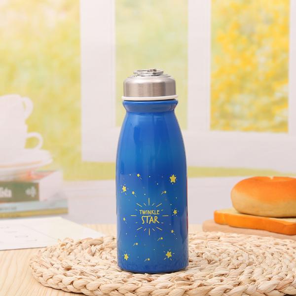 Leak Proof Stainless Steel Sports Water Bottle Double Wall Vacuum Insulated 350ML