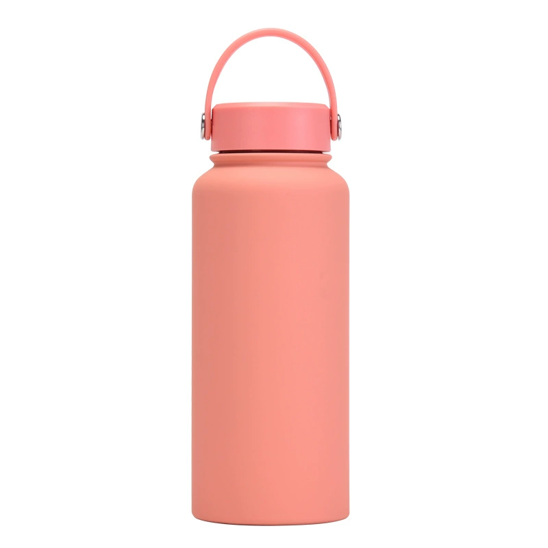 New Stainless Steel Sports Water Bottle Large-capacity 1L American Wide-mouth Insulated Flask Portable Outdoor Customized Water Cup