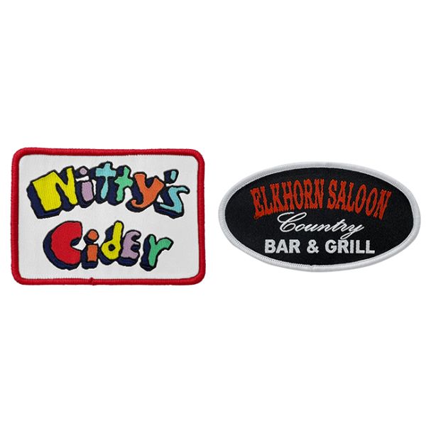 Утюг горячего логотипа бренда куртки продажи Washable на сплетенной границе Merrow заплаты плавит прилипатель