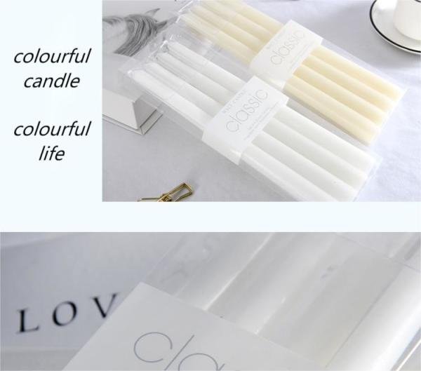 European Colored Long-Rod Candle Holiday Decoration Power Failure Emergency Classic Long Lasting Burning Thin Taper
