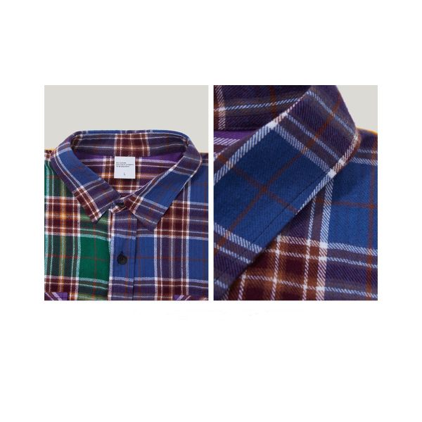 Small quantity clothing manufacturers Polyester Grid Men Shirts