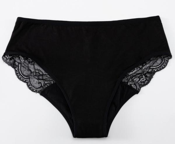 Ate a cuecas que reusável do período o roupa interior mais o tamanho sexy vê através da cuecas menstrual lavável