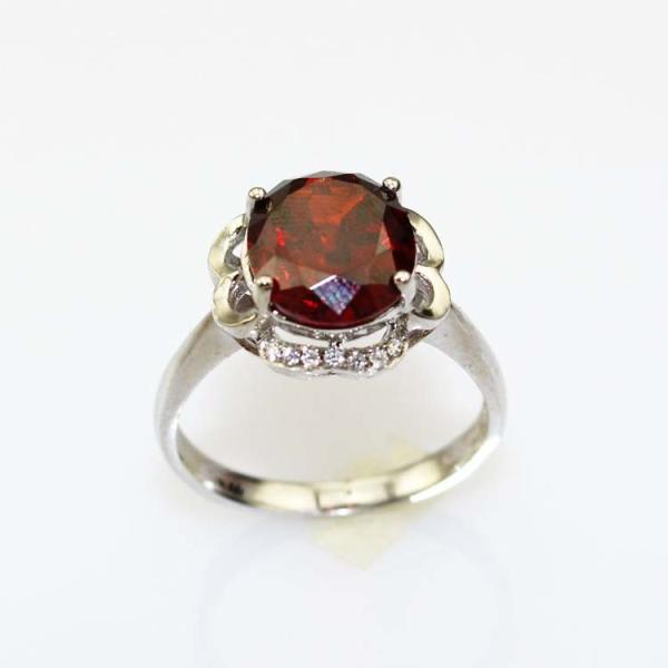 Women Jewelry 9mmx11mm Oval  Pink  Topaz  Cubic Zircon 925 Silver Ring(R196)