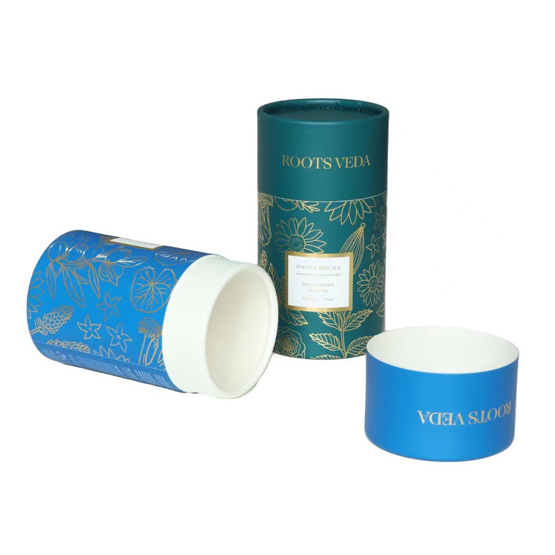 цилиндр Стеклянная бумага Jar Box Paper Tube Candle Packaging Для индивидуального дизайна логотипа