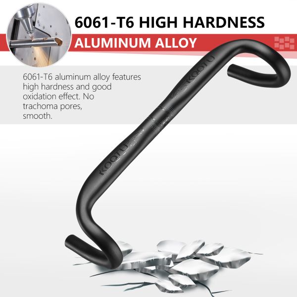 Aluminum Alloy Road Bike Handlebar 31.8 X 440mm CE certificate