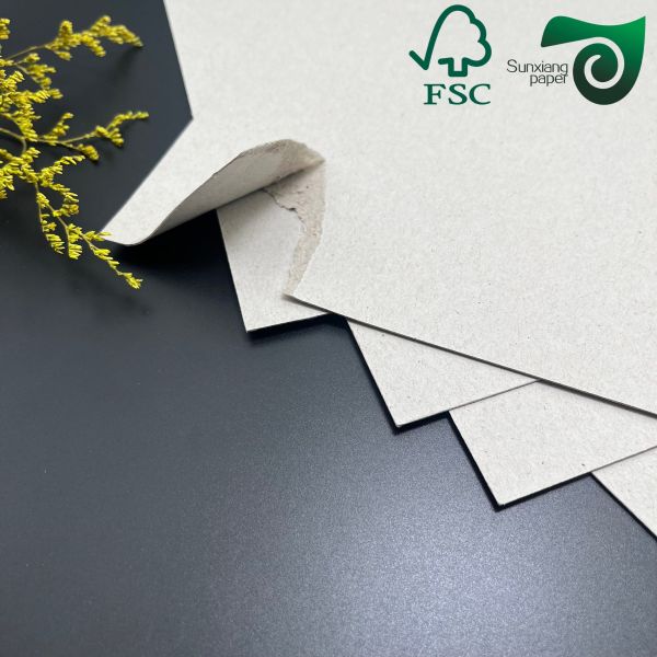 FSC Certified Grey Recycled Pulp Book Binding Board 900gsm 945gsm 1.45mm 1.5mm Thick