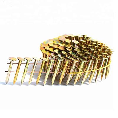 Miami-DADE APPROVED electro galvanized Roofing Coil Nail 3.05mmx1 1/4”15 degree collated coil