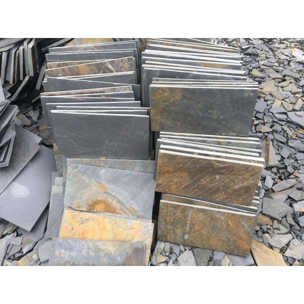 Natural slate culture stone sawn cut split China 30x30cm 40x25cm 60x25cm