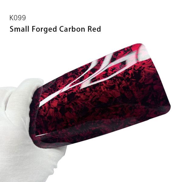 K099 PPF en fibre de carbone forgé en TPU rouge