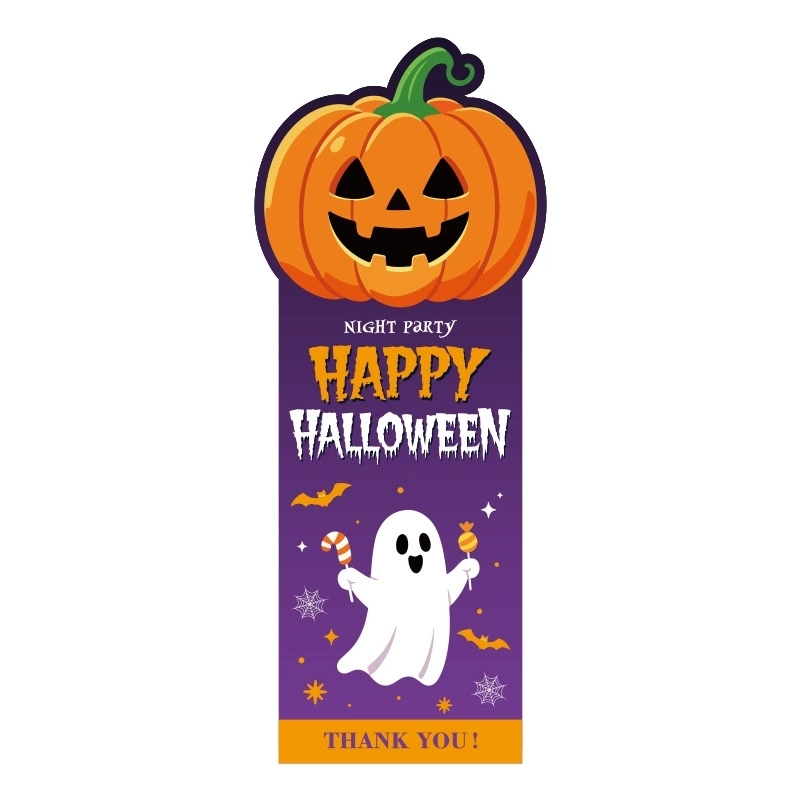 Halloween Theme Packaging Sealing Labels With Cute Spooky Designs For Boxes