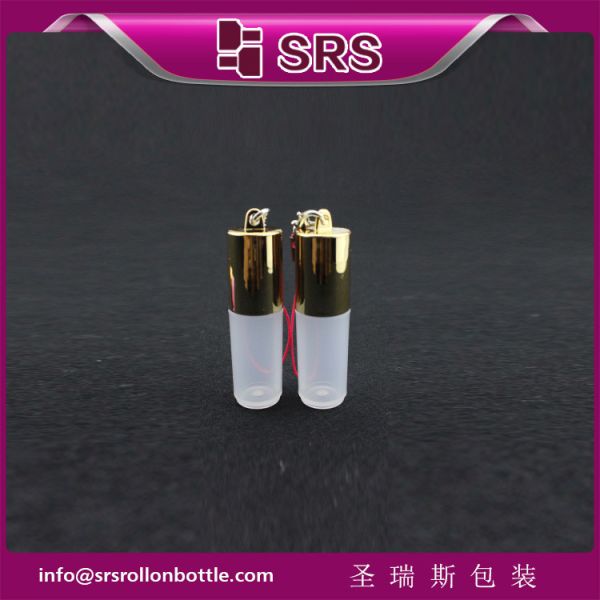 SRS Empty Cosmetic Mini Plastic Perfume Roll On Bottle 3ml With Hook