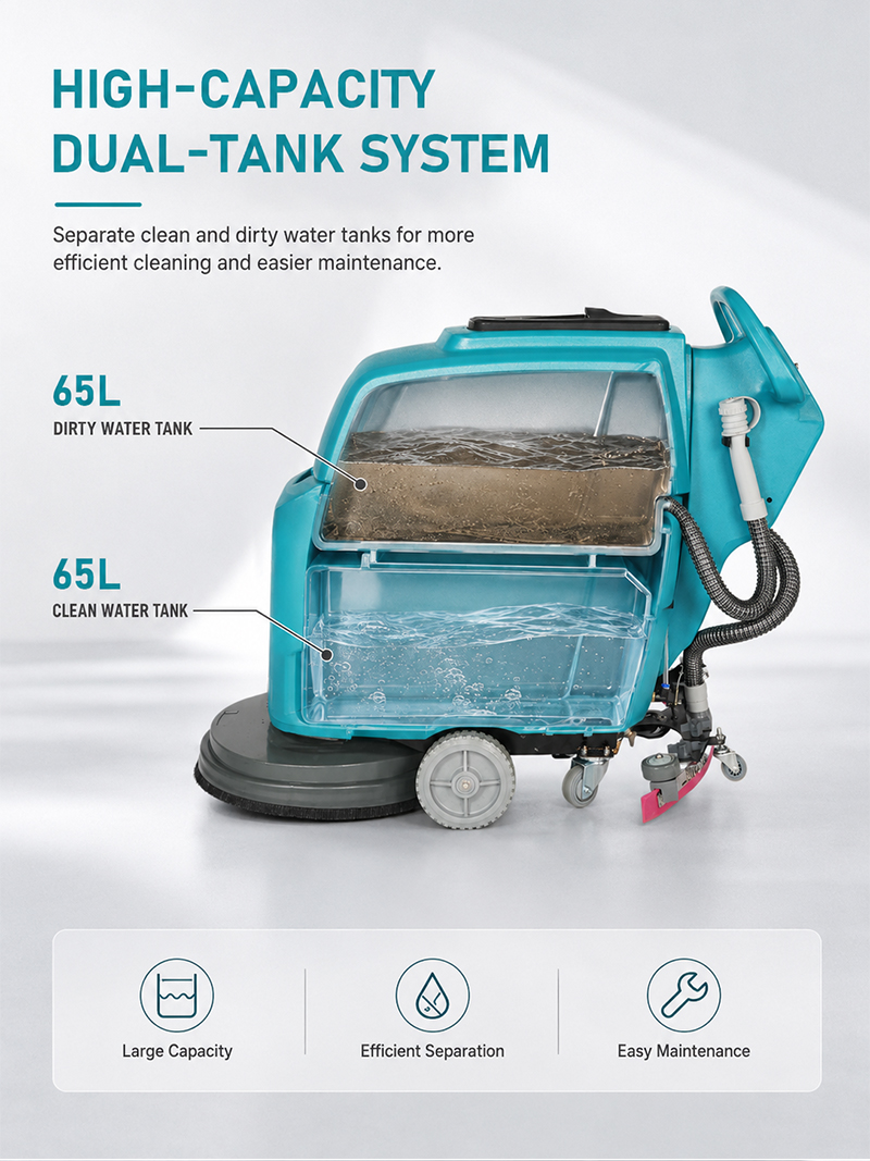 Electric Commercial Hand Push Scrubber Machine Industrial Granite Floor Cleaning Machine for Warehouse Sport Hall