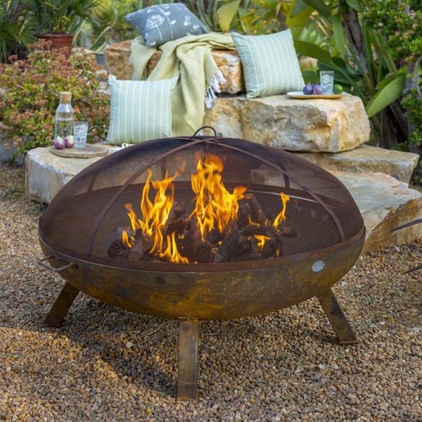 3mm Thick Wood Burning Fire Pit Outdoor Garden Decoration Corten Steel Rust Colour