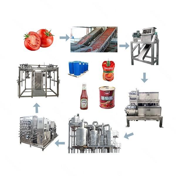 Automatic Tomato Processing Line Processing Capacity 5 Tons Per Hour Pasteurization Aseptic Cold Filling