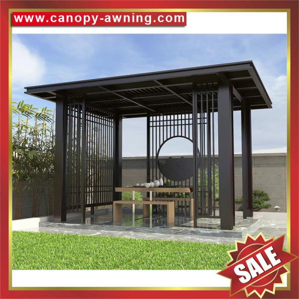 outdoor garden park modern Aluminium alu gazebo pavilion sunshade shelter awning canopy for sale