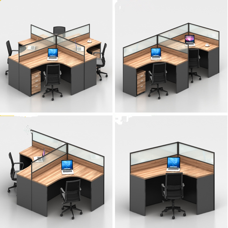 Фасонируйте деревянный стол рабочего места разделов офисной мебели кабин/4 человеков