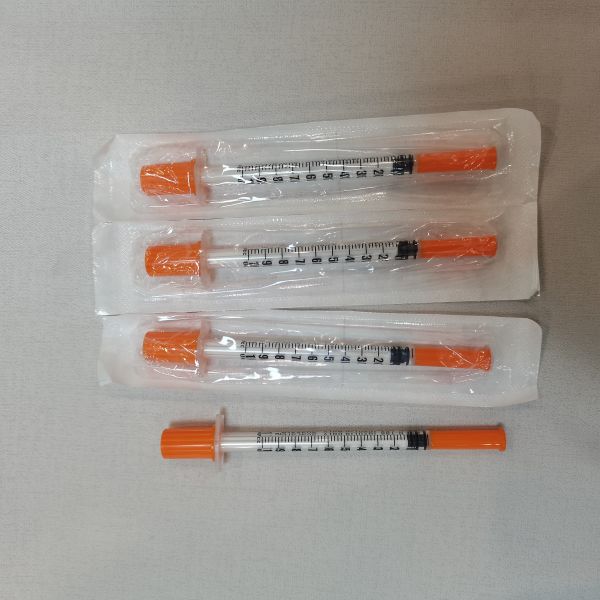 1ml Medical Grade Transparent Insulin Syringe - Fixed Needle, CE/ISO Certified, Sterile Individual Packaging