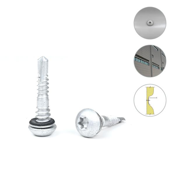 Epdm Washer Stainless Steel Self Drilling Screw 16 /12 x32 for Roofing Panel to Purlin
