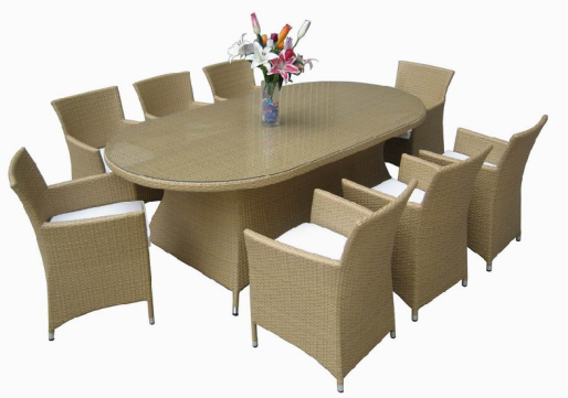 Outdoor furniture wicker dinning table--9069