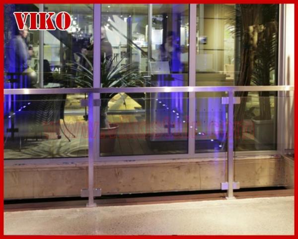 Glass Spigot For Glass Railing VH102SB GlassSpigot Tempered glass Railing 304 stainless steel UChannel Cap Handrail Clea