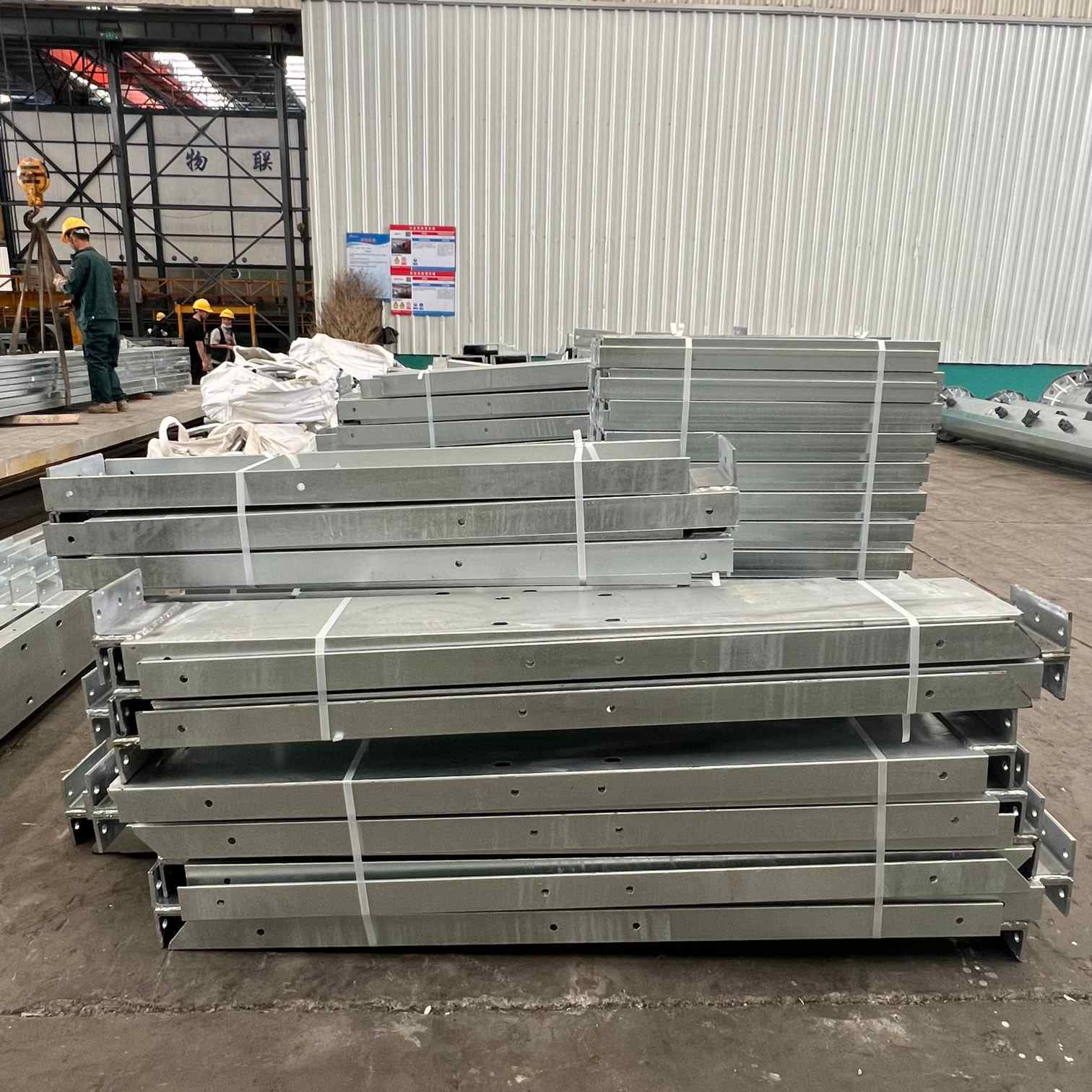 Punching Hot Dip Galvanized Steel Beam Bending Engineering Galvanised Universal Beam