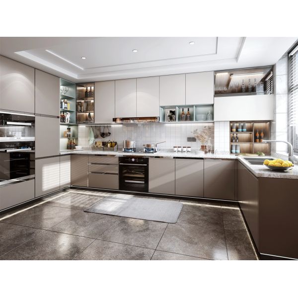Complete Set Custom Kitchen Cabinets PVC Kitchen Cabinets and Accessories