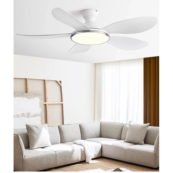 52inch Modern LED 60W Low Floor 35W Ceiling Fans With Remote Control wood Ceiling Fan With Light (WH-VLL-35)