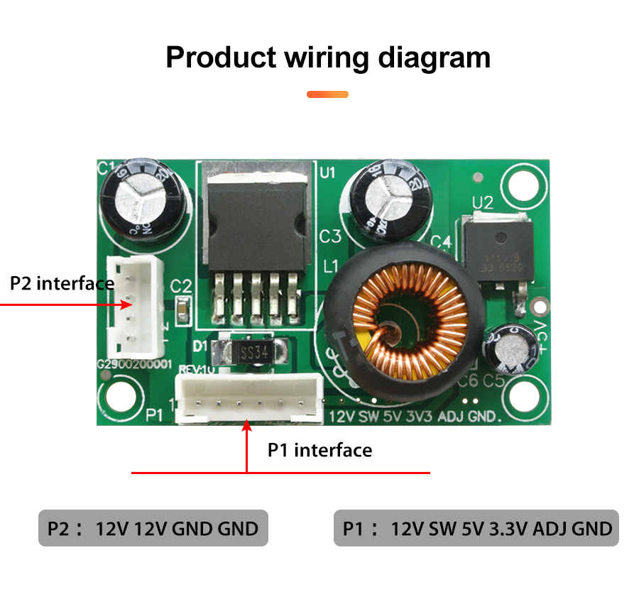 CA-1233 ПК преобразовательная панель 12V 5V 3.3V модуль пониженного питания со стандартным кодом даты