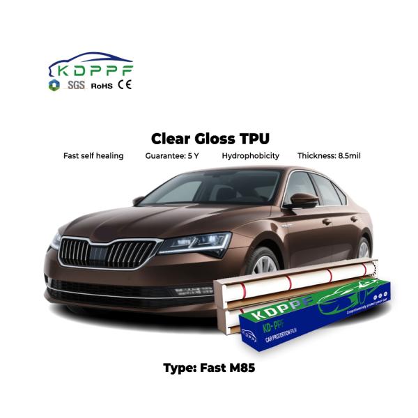 8.5mil High Gloss Anti Yellowing Anti Scratch PPF Gloss Paint Protection Film