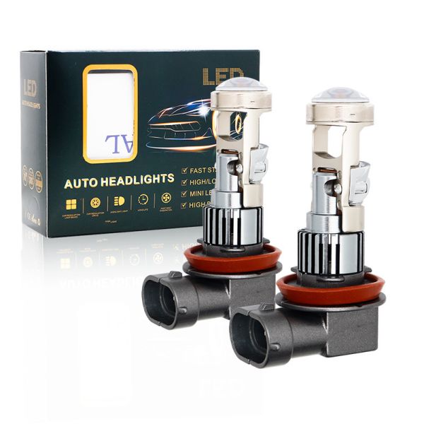 Dual Beam LED Projector Headlights H4 H7 H11 9005 With EYE Lens IP67 Waterproof