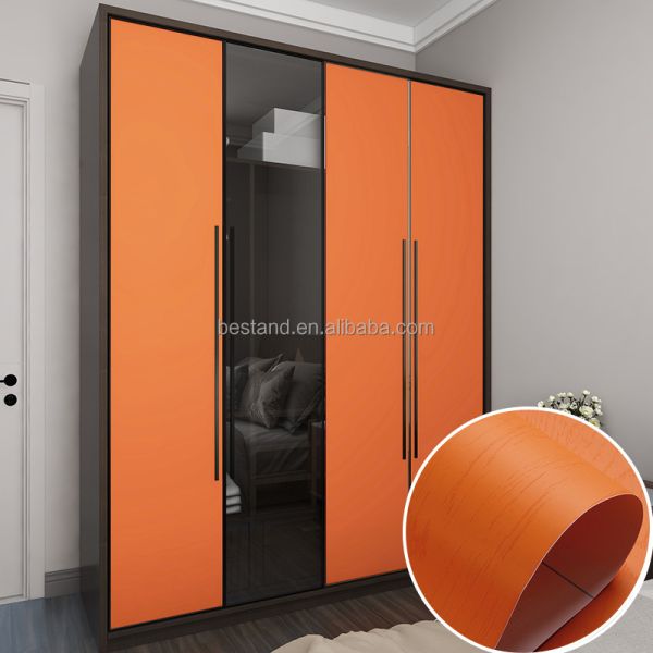 Film de cuisine d'hôtel décoratif papier autoadhésif en bois pour la décoration de meubles