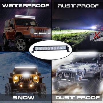 120w 22.5 inch 5D Optical Lens Spot /Flood / Combo Beam Straight Cree Led light bars