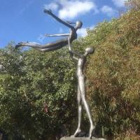 H6m Estátua de bronze de alta fundição Estátuas de bronze metálicas para decoração da cidade