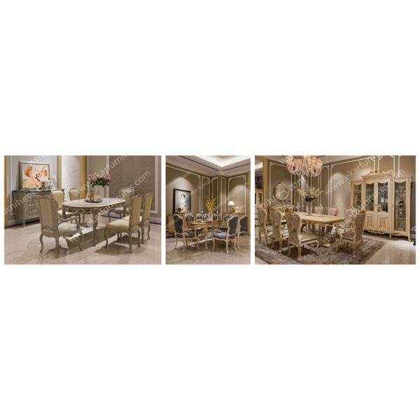 Antique French style home furniture wood design  dining chairs FY-133