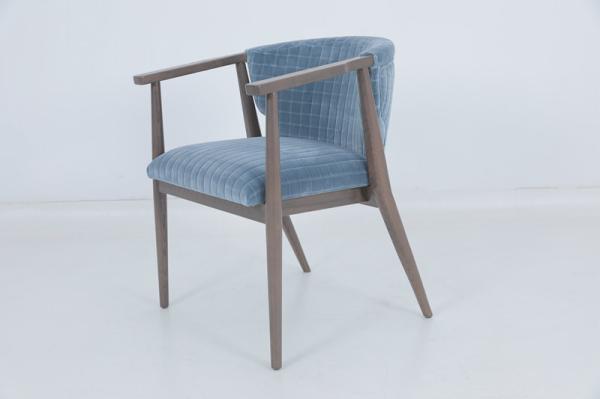 Vintage Hospitality Dining Chairs Oak Blue Arm Chair